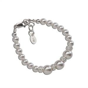 NEW CHERISHED MOMENTS kid's mia pearl bracelet in sterling silver